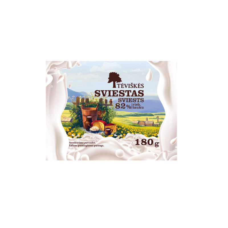 Sviestas TĖVIŠKĖS, 82% rieb., 180 g