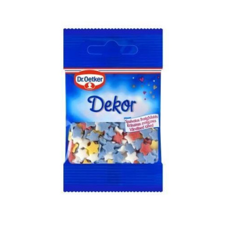 Cukriniai pabarstukai DR.OETKER, spalvotos žvaigždutės, 10 g