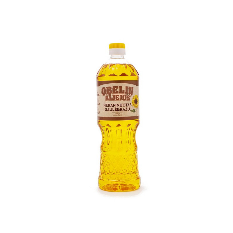 Nerafinuotas OBELIŲ saulėgrąžų aliejus, 900 ml