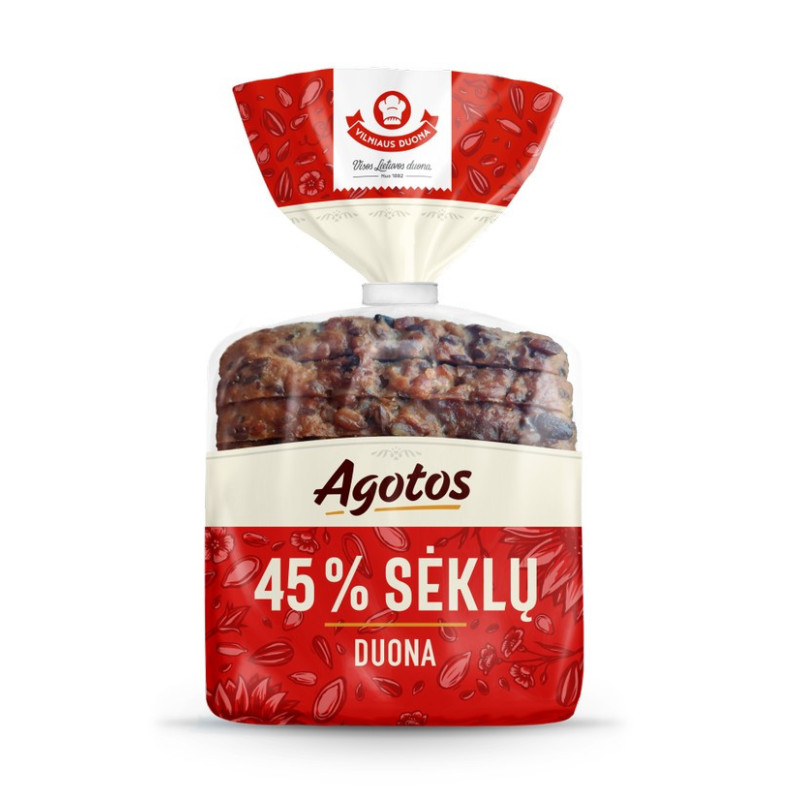 AGOTOS sėklų duona (45 %), 350 g