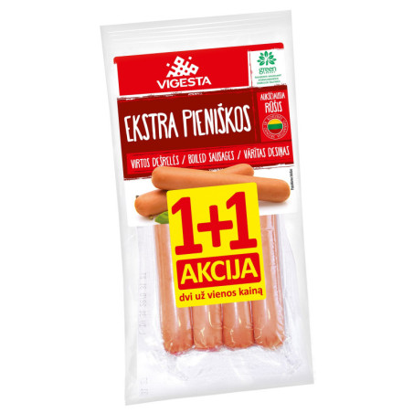 Virtos EKSTRA pieniškos dešrelės 1+1, 420 g