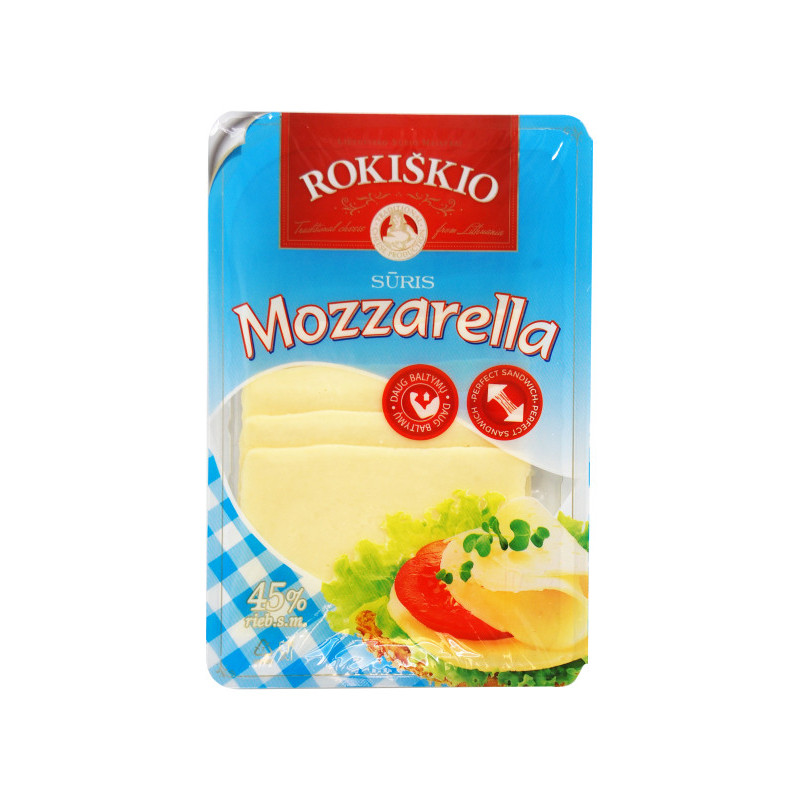 Sūris ROKIŠKIO MOZZARELLA, 43% rieb., 150 g