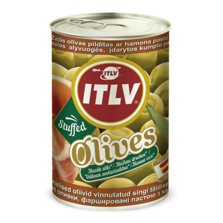 Žaliosios alyvuogės ITLV su kumpio įdaru, 314 ml