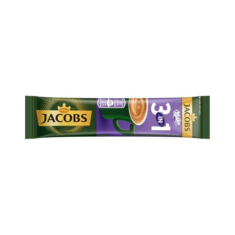 Tirpus kavos gėrimas JACOBS MILKA 3in1, 18 g