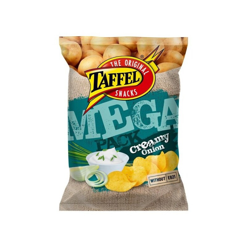 Bulvių traškučiai TAFFEL MEGA PACK CREAMY ONION, 250 g