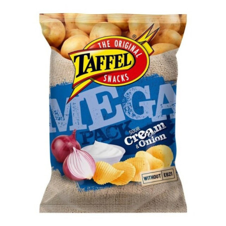 Bulvių traškučiai TAFFEL MEGA PACK griet., svog. sk., 250 g