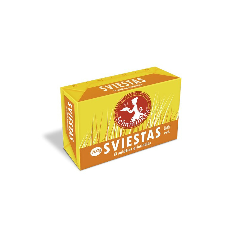 Sviestas ŠEIMININKĖS, 82% rieb., 200 g