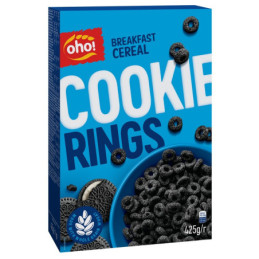 Sausi pusryčiai OHO COOKIE RINGS, 425 g