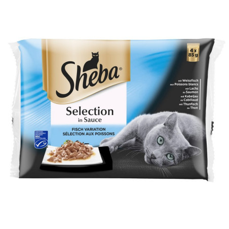 Kons. kačių ėdalas su žuvimi SHEBA CRAFT, 4 x 85 g
