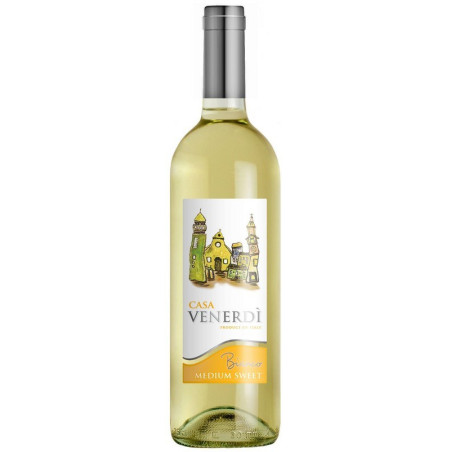 Vynas CASA VENERDI, BIANCO, I.G.T., b. p. sald., 11 %, 0.75 l