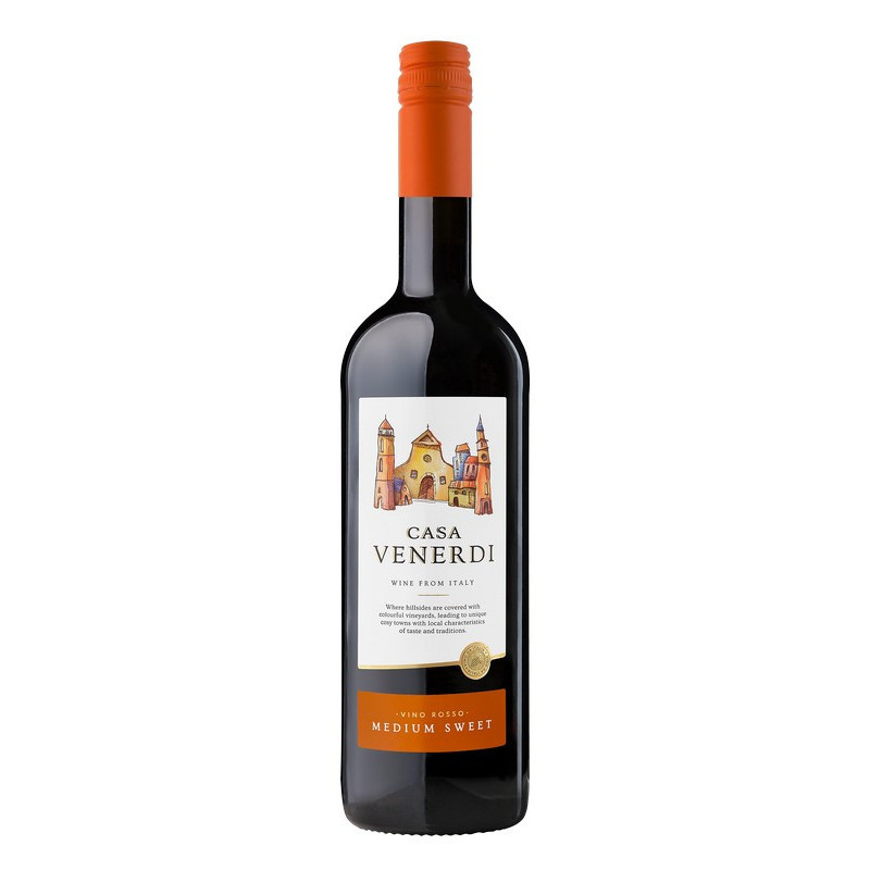 Vynas CASA VENERDI ROSSO I.G.T., r. p. s., 11 %, 0.75 l