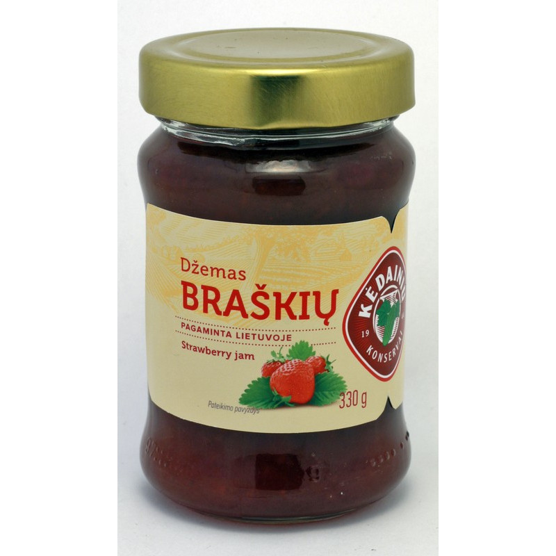 Braškių džemas, 330 g