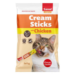 Skanėstai katėms Sanal Cream Sticks Chicken, 75 g