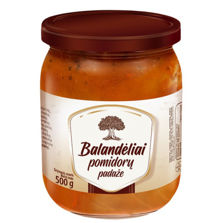 Balandėliai pomidorų padaže, 500 g