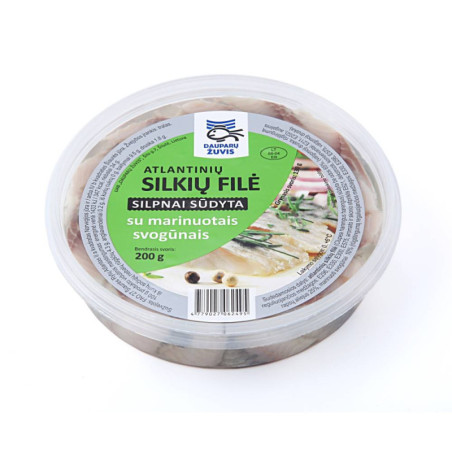 Silkių filės gabaliukai su svogūnais, aliejuje, 200 g