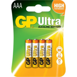 Elementai GP Ultra Alkaline AAA/LR03, 4 vnt.