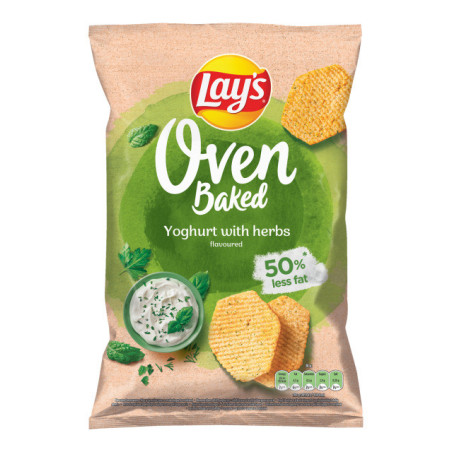 Bulvių traškučiai LAYS OVEN BAKED jog. ir žol. sk., 110 g