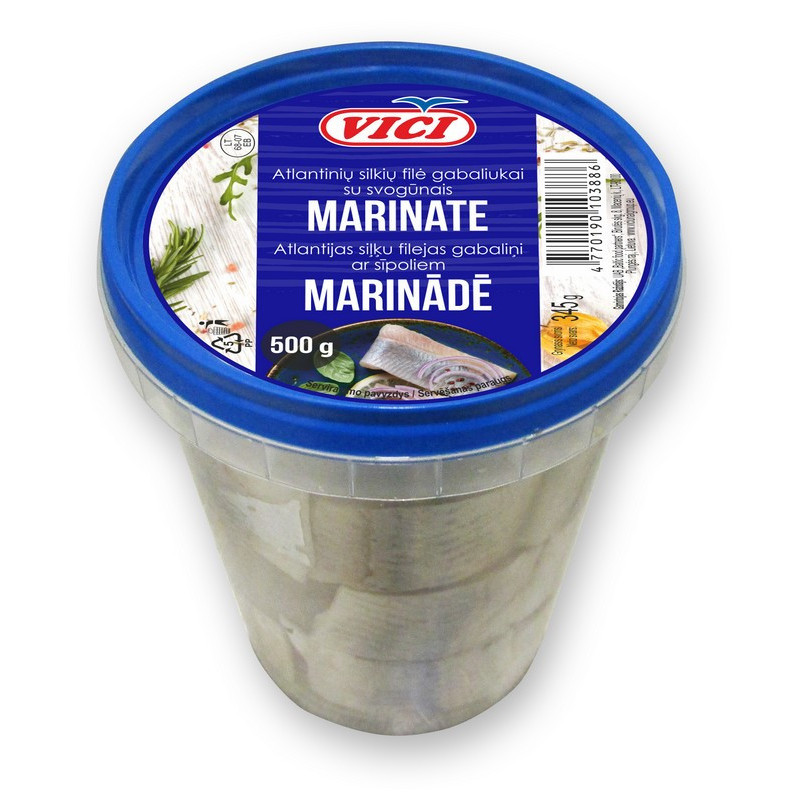 Silkių filė gab. su marin. svog. marinate VIČI, 500 g