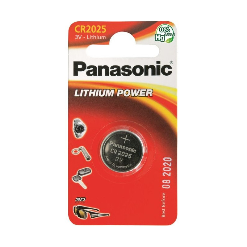 Baterija PANASONIC LITHIUM CR2025 - 1BP, 1 vnt