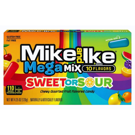 Saldainiai MIKE AND IKE MEGA MIX (SWEET OR SOUR), 120 g