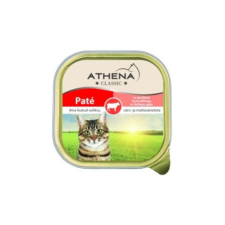 Kons. kačių ėdalas Athena su jautiena, 100 g