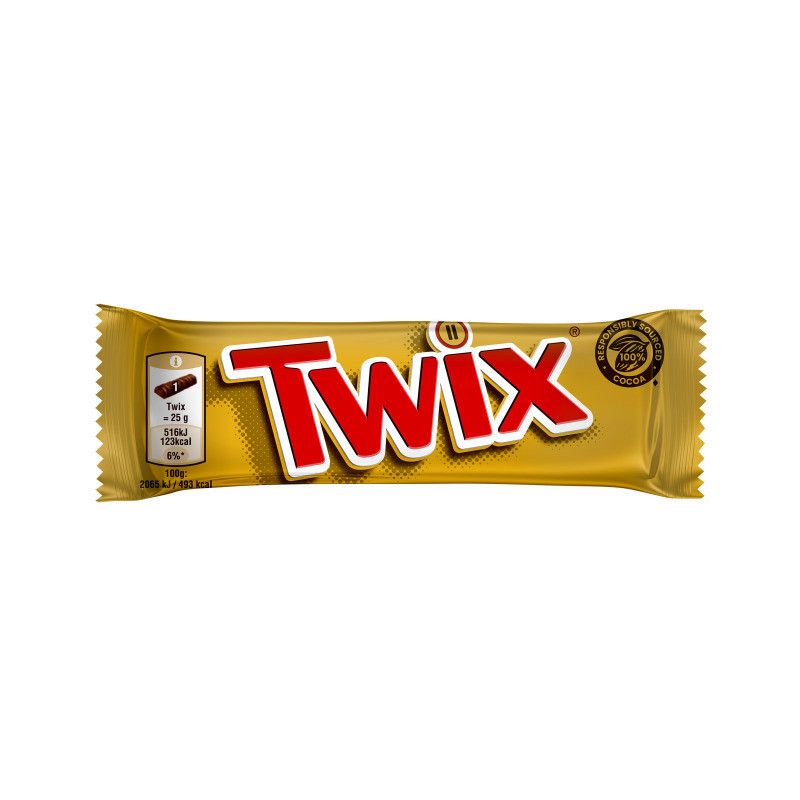Šokoladinis batonėlis TWIX, 50 g