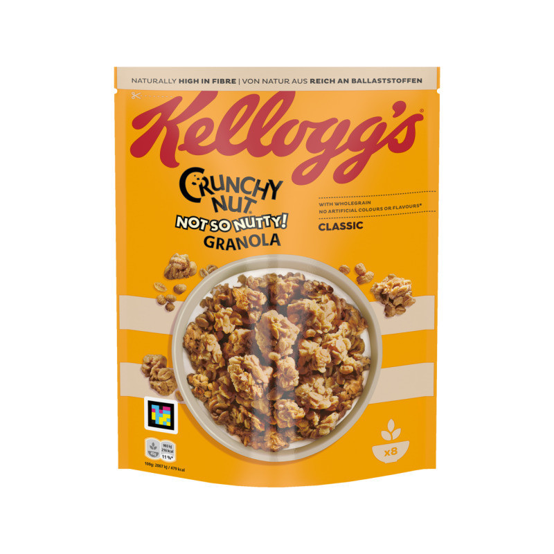 Dribsniai KELLOGGS CRUNCHY NUT GRANOLA CLASSIC, 380 g