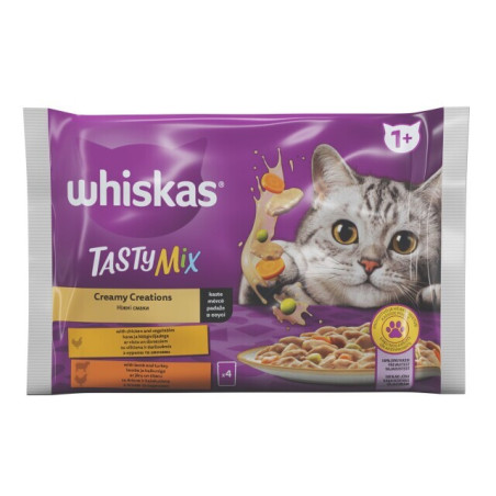 Konservuotas kačių ėdalas WHISKAS mėsos sk., 4x85 g