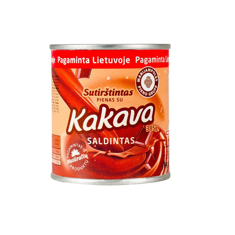 Sutirštintas pienas su cukrumi ir kakava, 385 g