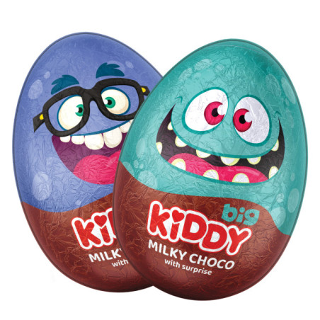 Šokoladinis kiaušinis KIDDY BIG su siurprizu, 110 g