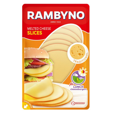 Lydytas sūris RAMBYNO 45 %, riekelėmis, 150 g