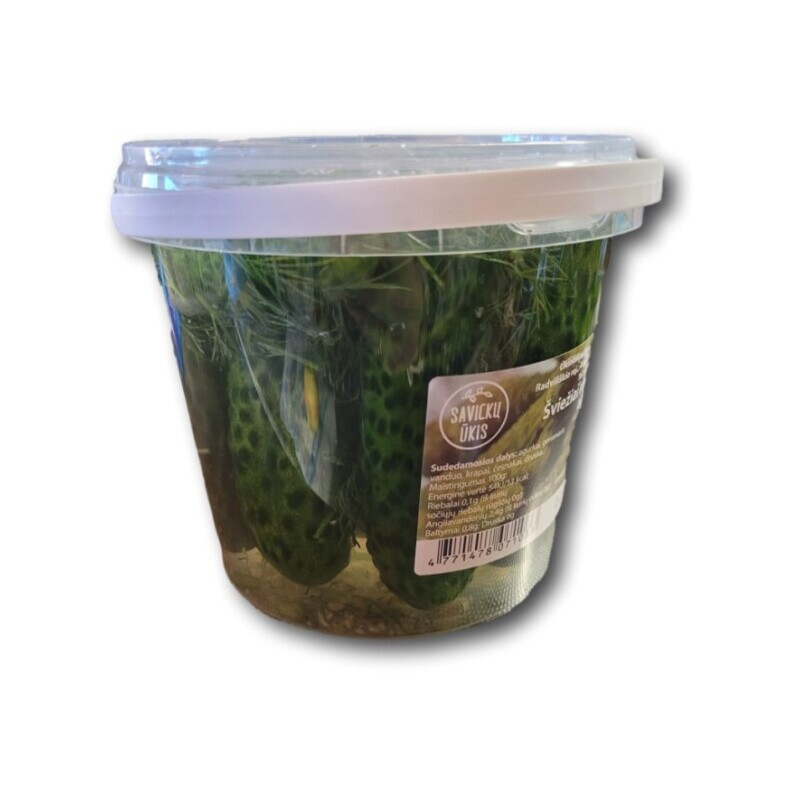 Šviežiai rauginti agurkai SAVICKŲ ŪKIS, 500 g, 1 vnt.