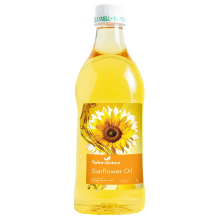 Neutr. skonio ir kvapo saulėgrąžų aliejus NATURALISIMO, 1 l