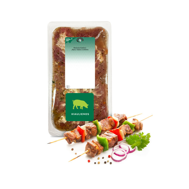 Mar. kiaulienos BAJORŲ šašlykas su žolelėmis, 1 kg