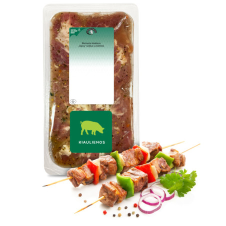 Mar. kiaulienos BAJORŲ šašlykas su žolelėmis, 1 kg