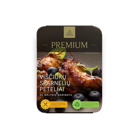 Viščiukų sparnelių peteliai su mėlynių marinatu, 500g