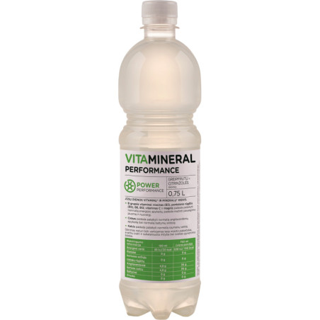 Vitaminizuotas vanduo VITA MINERAL POWER, 0.75 l