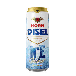 Alus HORN DISEL ICE PILSNER, šviesus, 4,7 %, 0,568 l