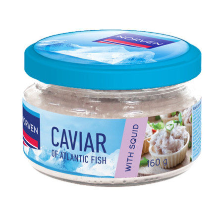 Atlanto žuvų ikrų užtepėlė balt.pad. su kalmarais NORVEN, 160g