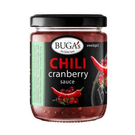 Aitriųjų paprikų - spanguolių padažas BUGA's, 170 g