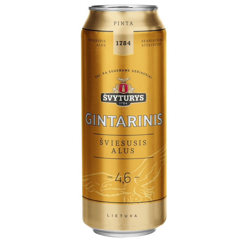 Alus ŠVYTURYS, GINTARINIS, 4.6 %, 0.568 l