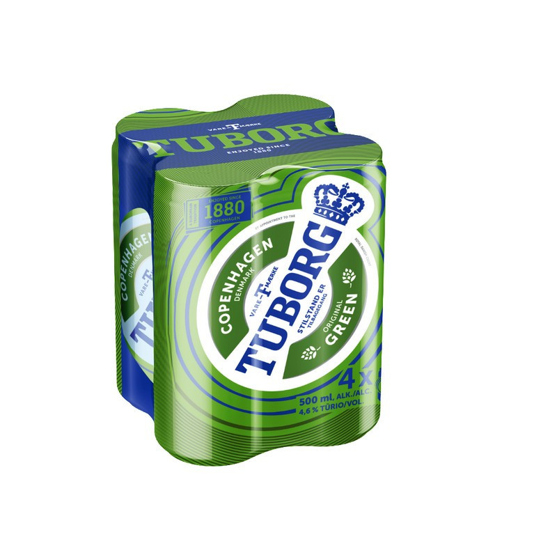 Alus TUBORG, 4.6 %, 4 x 500 ml