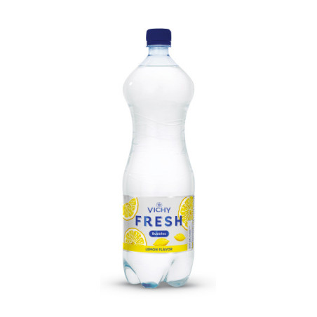 Gazuotas gaivusis gėrimas VICHY FRESH BUBBLES LEMON, 1.5 l