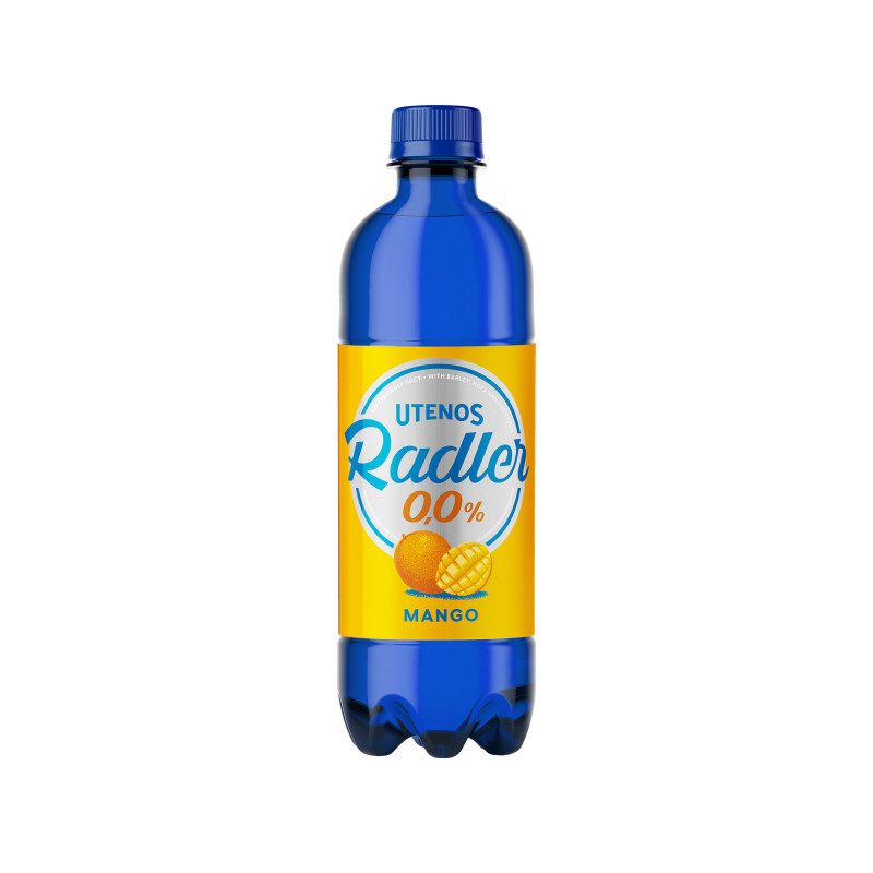 Nealk. alaus kokteilis UTENOS RADLER MANGO, 0,0 %, 500 ml