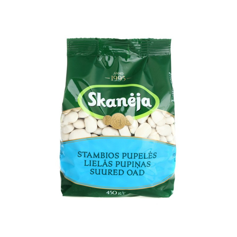 Baltos stambios pupelės SKANĖJA, 450 g