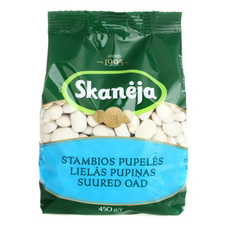 Baltos stambios pupelės SKANĖJA, 450 g