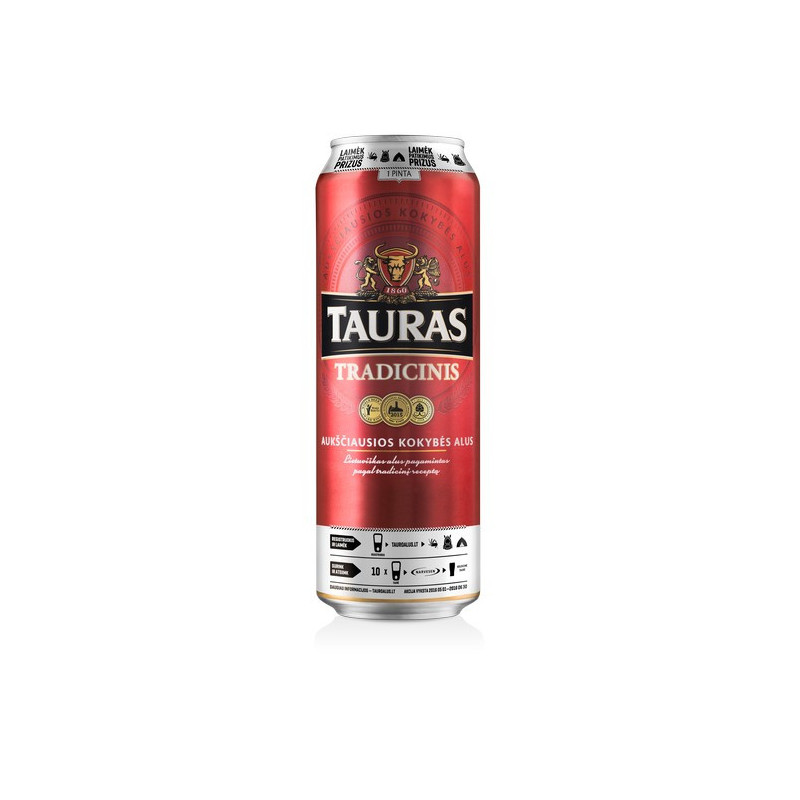 Alus TAURAS, TRADICINIS, 6 %, 0.568 l