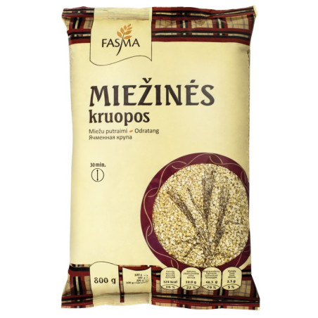 Miežinės kruopos FASMA, 800 g