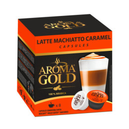 Kavos kapsulės AROMA GOLD Latte Macchiato Caramel, 180g