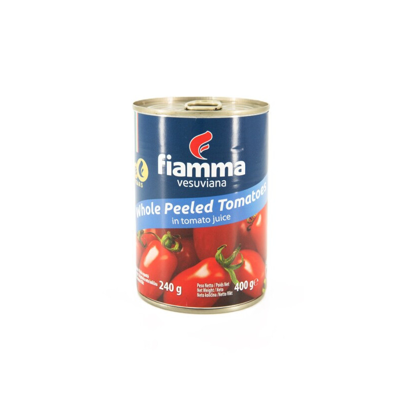 Konservuoti pomidorai FIAMMA VESUVIANA, lupti, 400 g